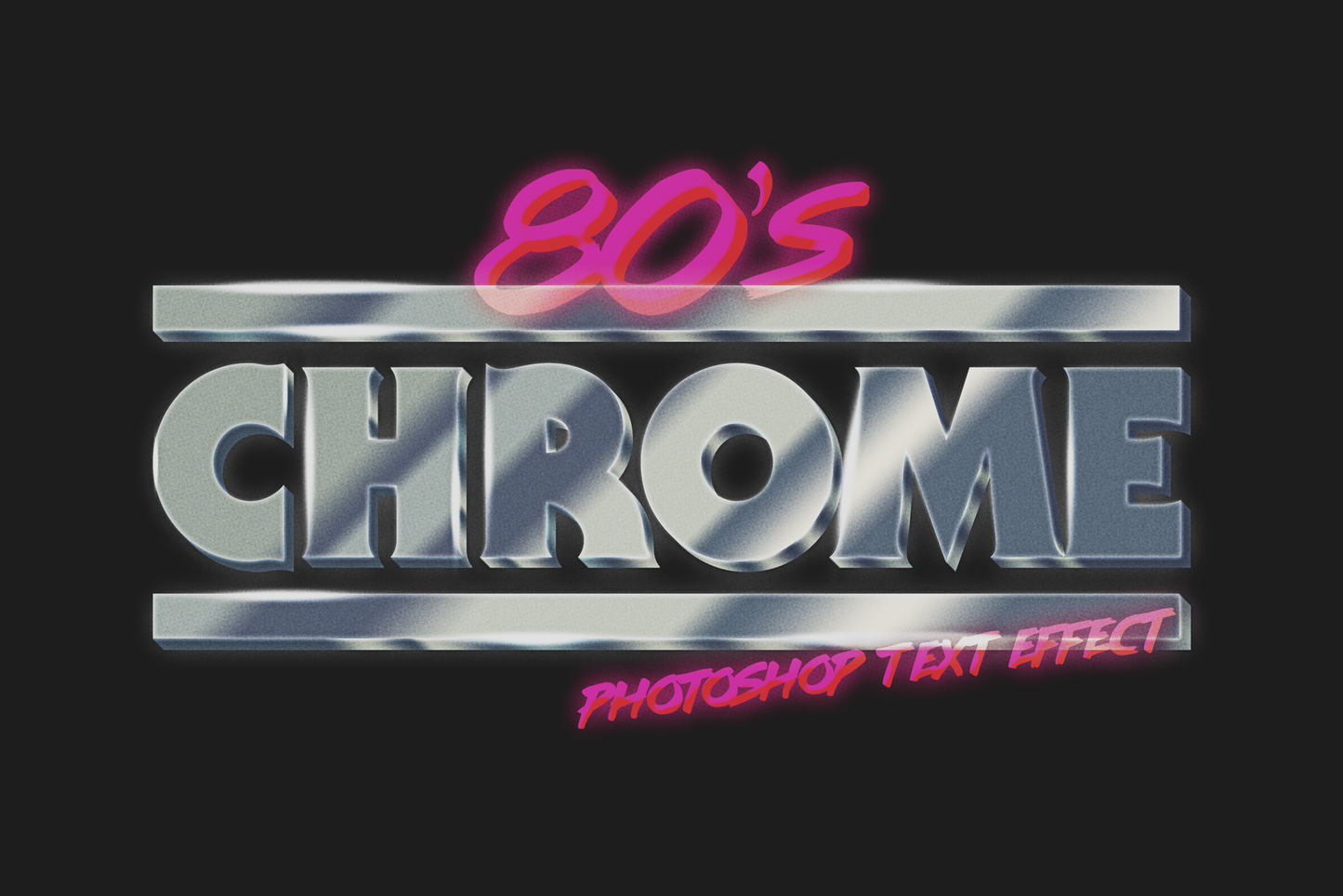80's Chrome Layer Style